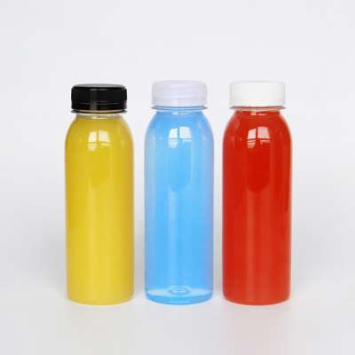 300ml Clear Food Grade Drinking Bottles  with Tamper Evident Caps PET Plastic juice bottles