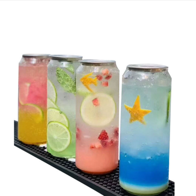 Hot Selling Plastic Soft Drink Can Clear Empty Bubble Soda Bottles with Easy Open Lids