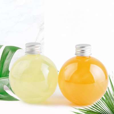 300ml Empty clear PET spherical plastic bottle ball shape bottle in good quality