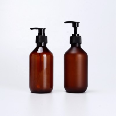 Wholesale bullet boston 250ml 8oz 400ml 500ml 16oz pet plastic amber bottles shampoo bottle empty hand sanitizer bottle